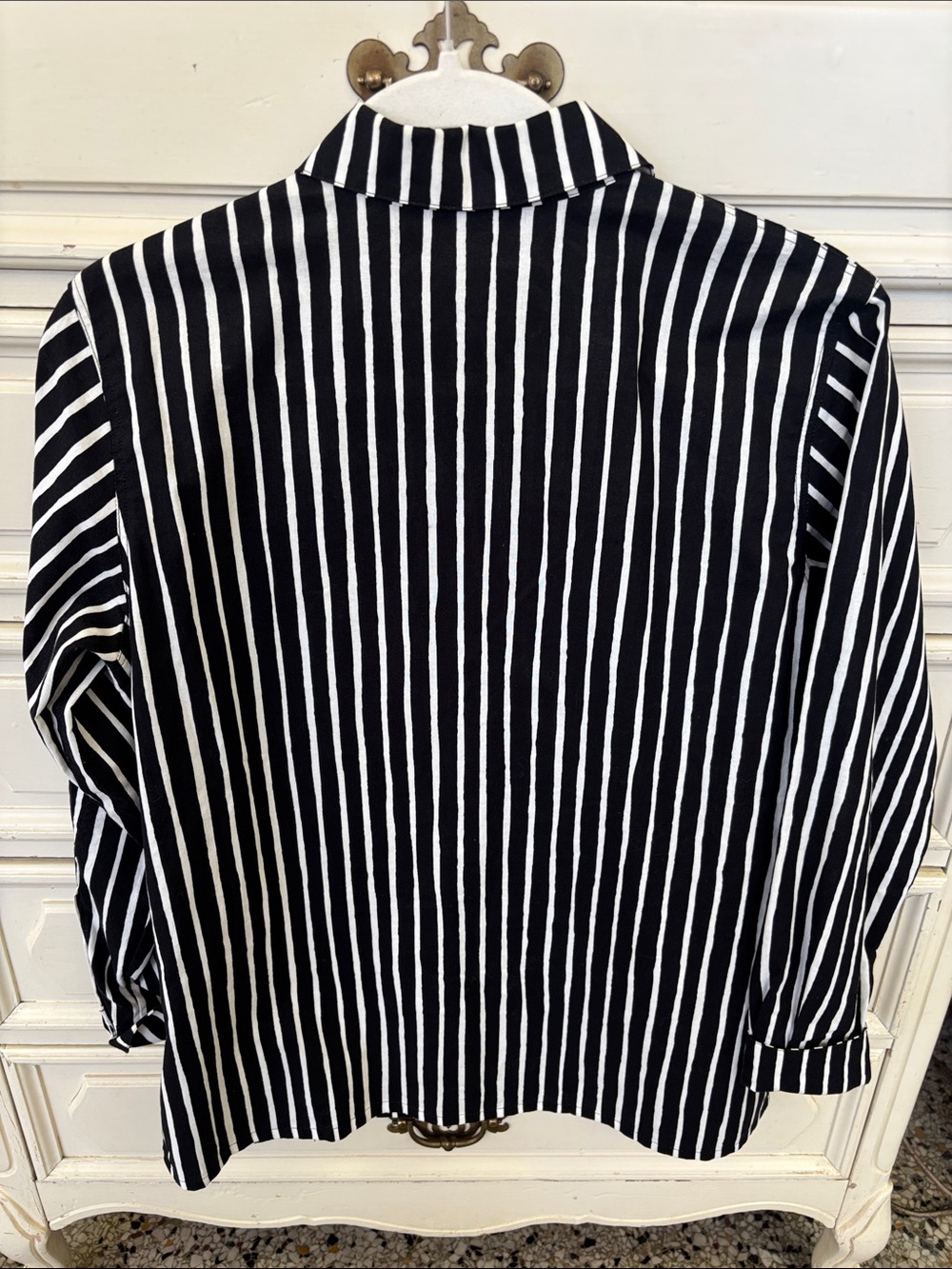 Marimekko Black and White Striped Cotton Button Down - Picture 5 of 5